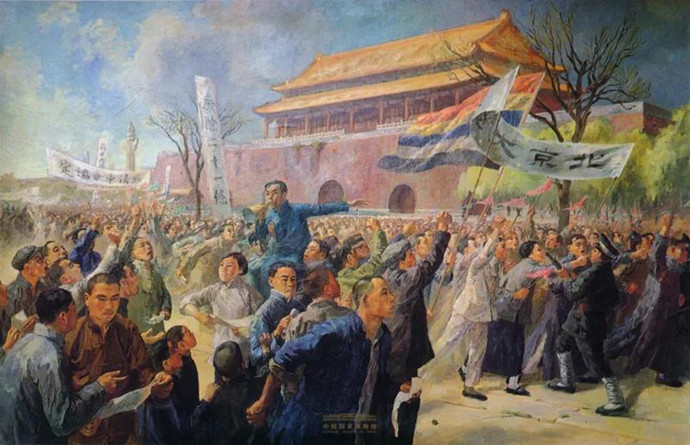 周令釗《五四運(yùn)動(dòng)》油畫，1951年，中國國家博物館藏.jpg